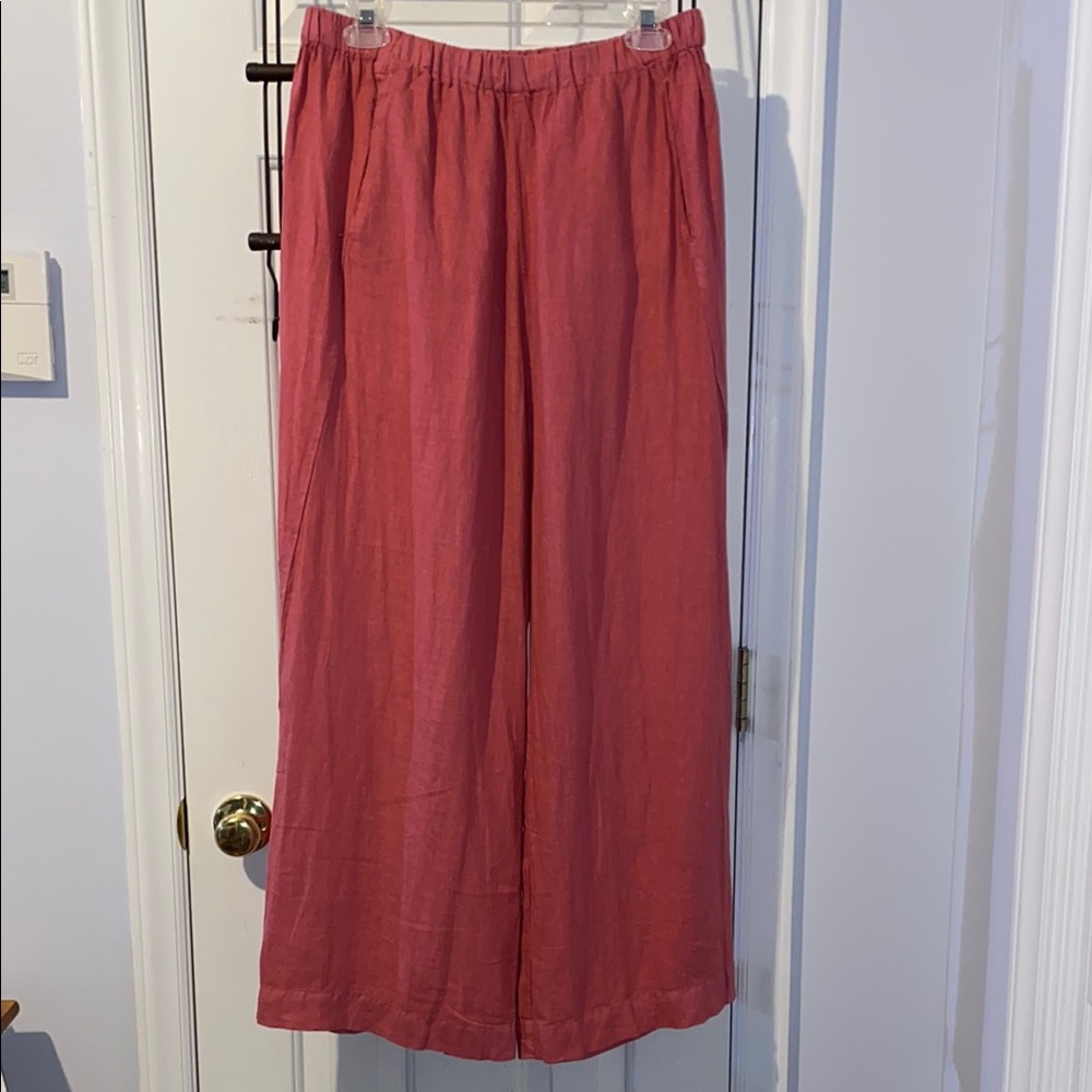 Velvet by Graham & Spencer, sz.M, linen palazzo pants, with pockets!